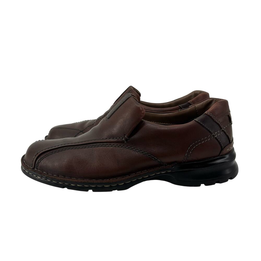 Clark’s Men’s Loafers Sz 9 Leather Slip On Casual Career Brown